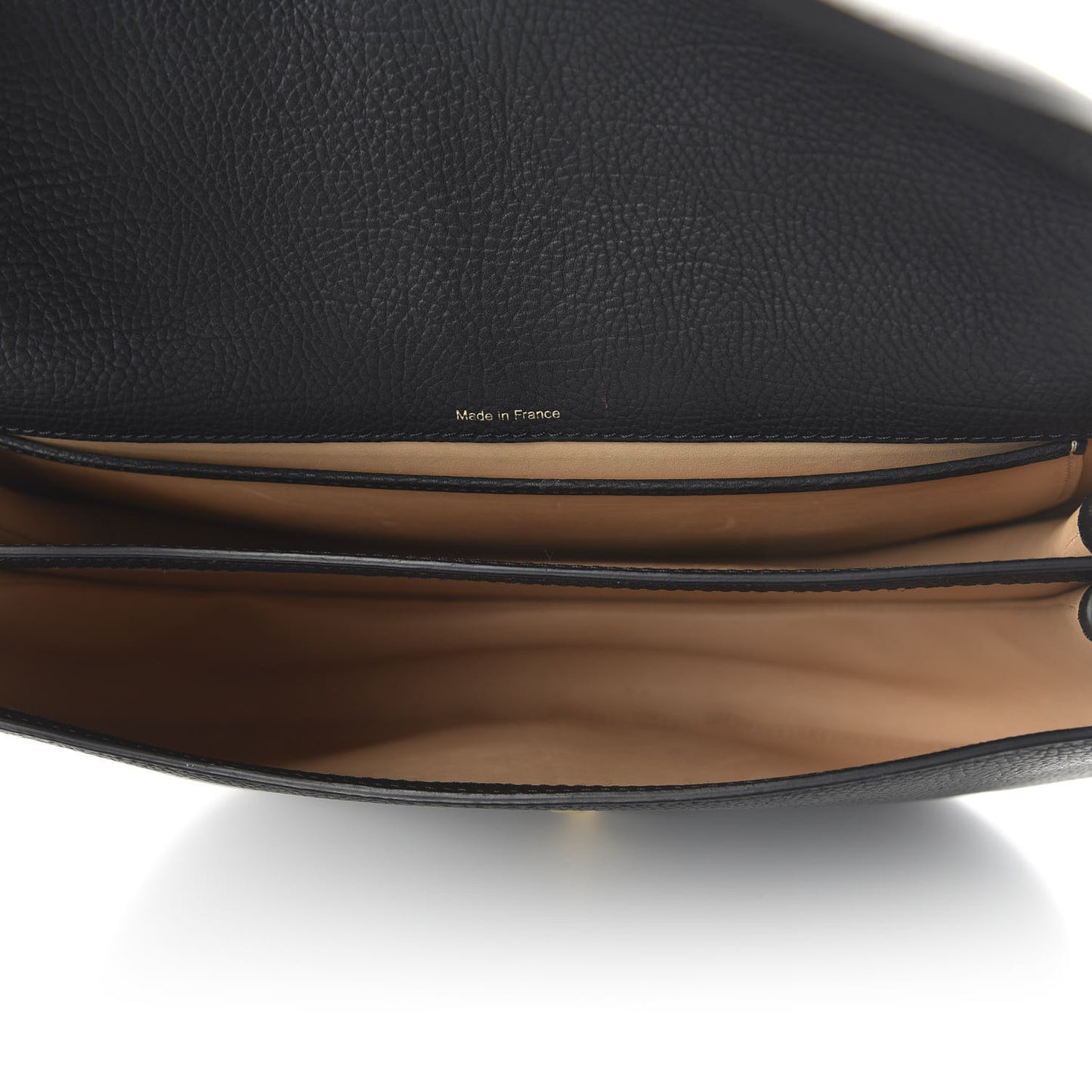 Crispy Calfskin Le Mutin MM Saddle Bag Black
