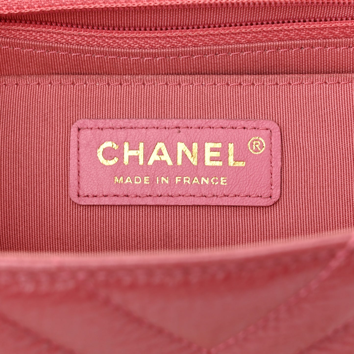 Calfskin Chevron Quilted Statement Flap Pink
