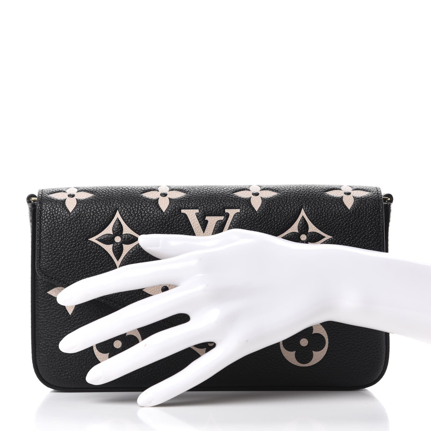 Louis Vuitton Empreinte Monogram Giant Felicie Pochette Black Beige 2 of 10