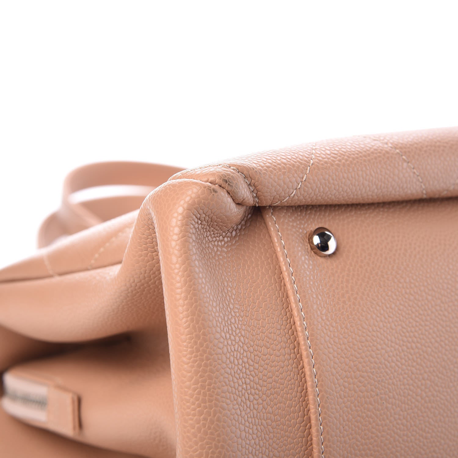 Chanel Soft Caviar Quilted Large CC Timeless Tote Beige 11 of 13