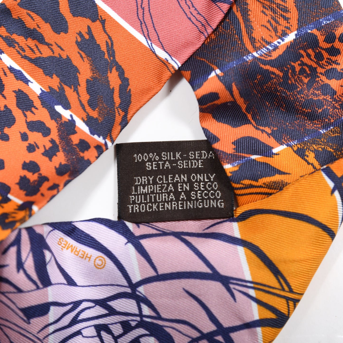 Silk Jungle Love Rainbow Twilly Orange Encre Vieux Rose