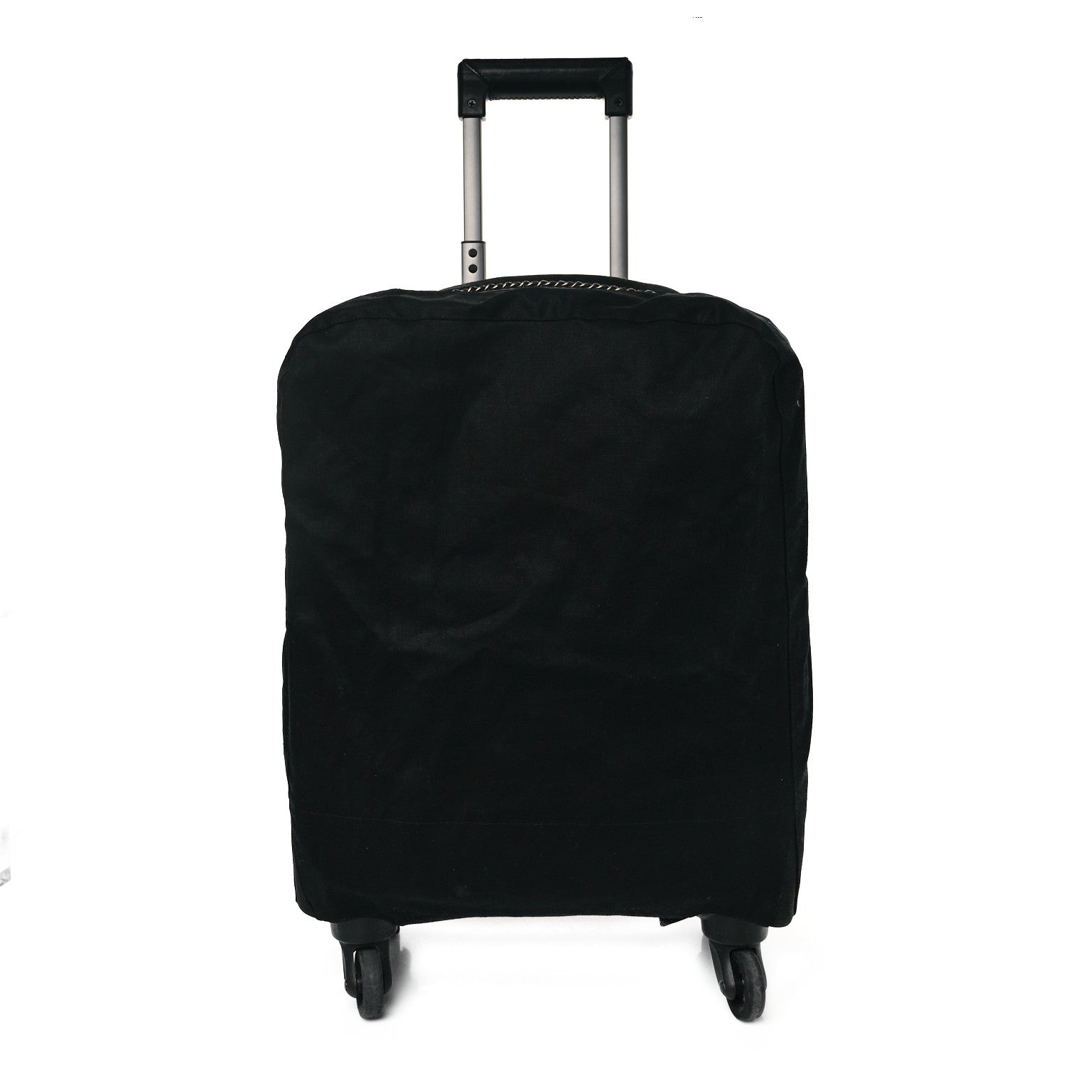 Chanel Vinyl Calfskin Quilted Coco Case Trolley Rolling Luggage Black 12 of 12