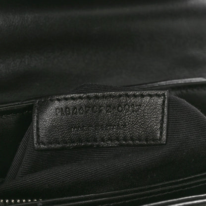 Saint Laurent Calfskin Y Quilted Monogram Toy Loulou Crossbody Bag Black 8 of 13