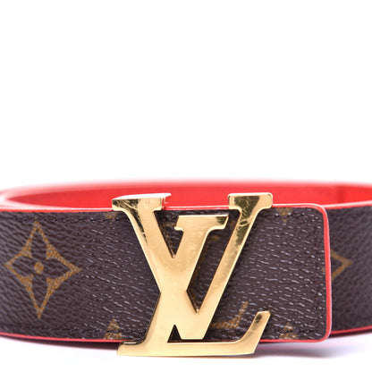 Louis Vuitton Monogram 30mm LV Initiales Reversible Belt 80 32 Coquelicot 4 of 11