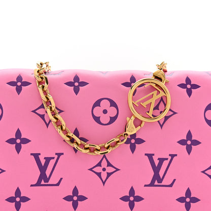 Louis Vuitton Lambskin Embossed Monogram Vuittamins Pochette Coussin Rose Violet 8 of 12