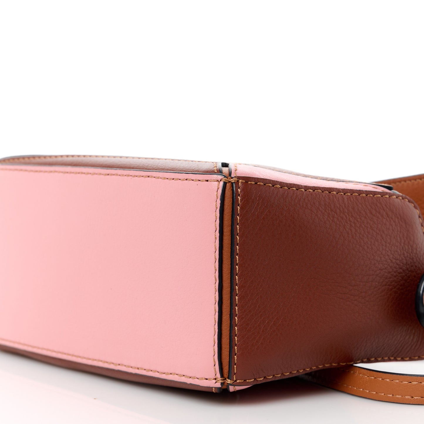 Calfskin Mini Puzzle Bag Tan Medium Pink Tan Medium Pink
