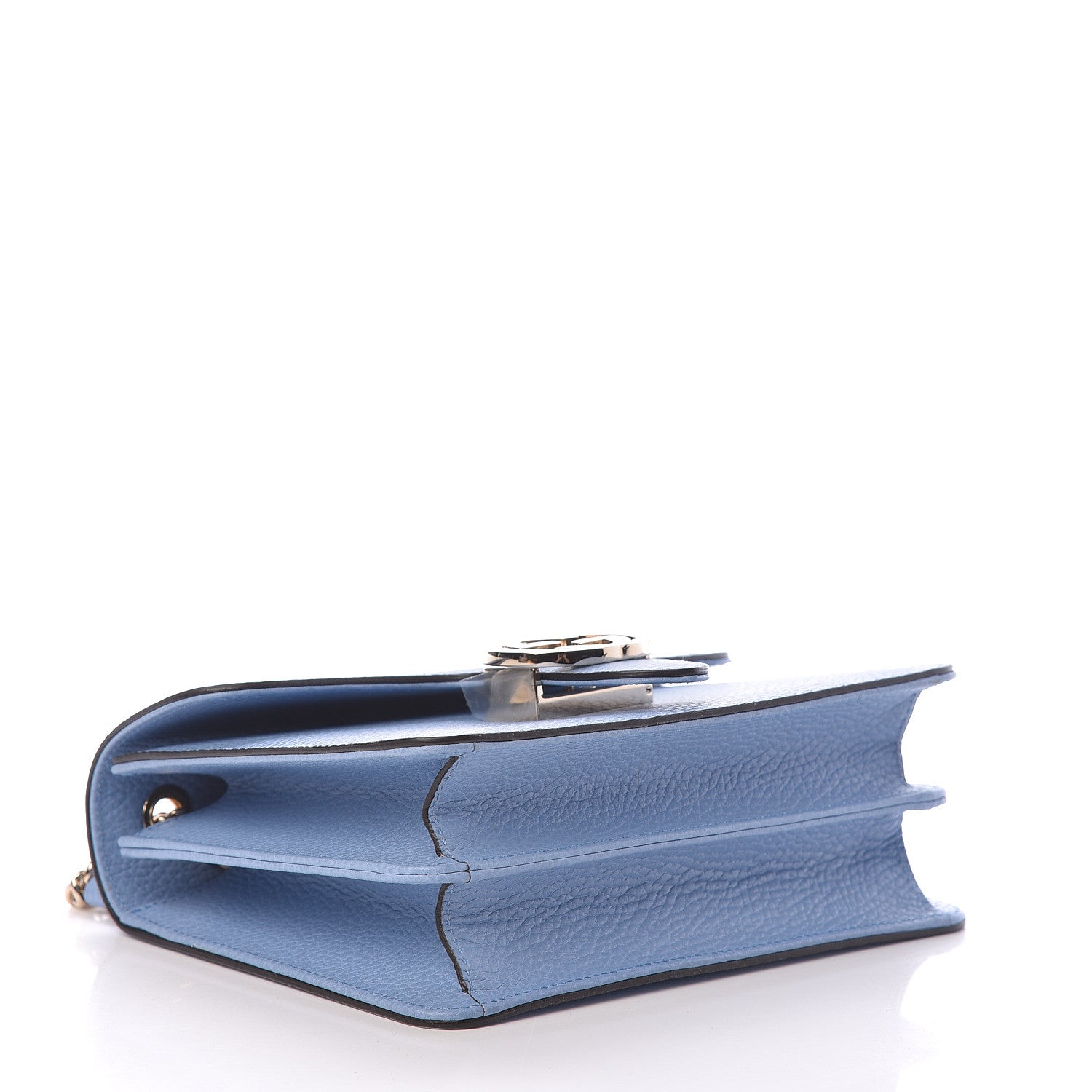 Gucci Dollar Calfskin Small Interlocking G Shoulder Bag Mineral Blue 4 of 10