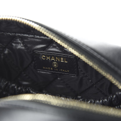 Chanel Lambskin Quilted Medium Curvy Pouch Cosmetic Case Black 8 of 11