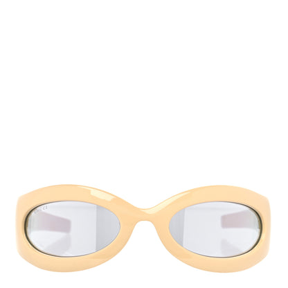 Gucci Acetate GG1247S Oval Geometric-frame Sunglasses Yellow 2 of 8