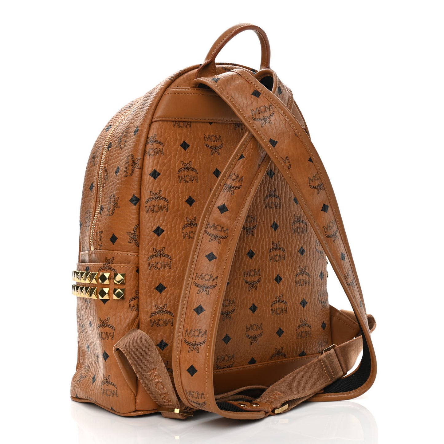 Visetos Small Side Stud Stark Backpack Cognac