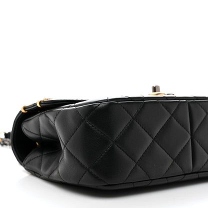Chanel Lambskin Quilted Small Coco Clips Single Flap Black 9 of 10