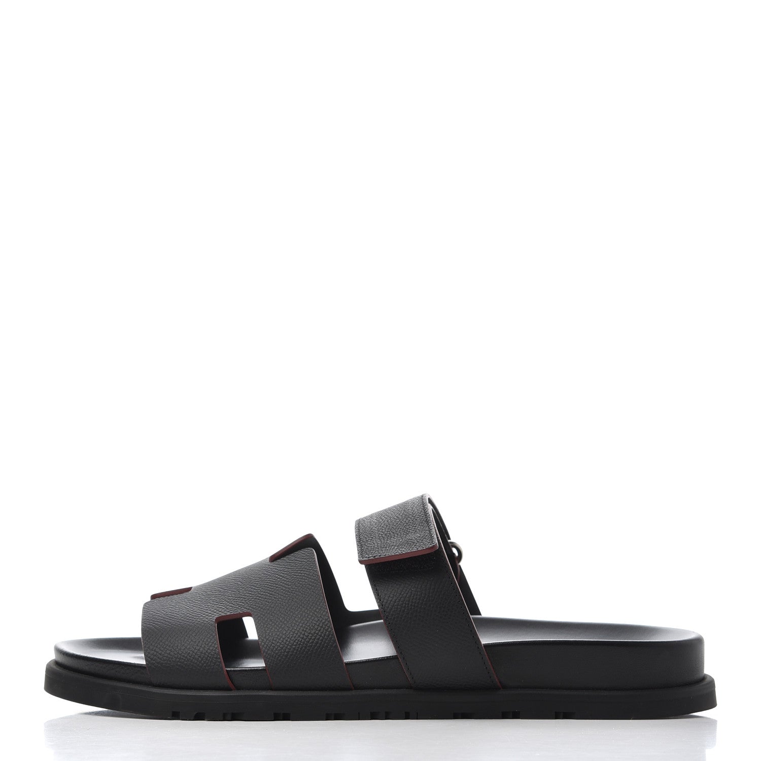Hermes Epsom Mens Chypre Sandals 43 Black 1 of 15