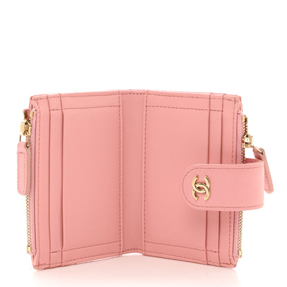 Chanel Caviar Quilted Compact Zipped Pocket Wallet Pink 5 of 7