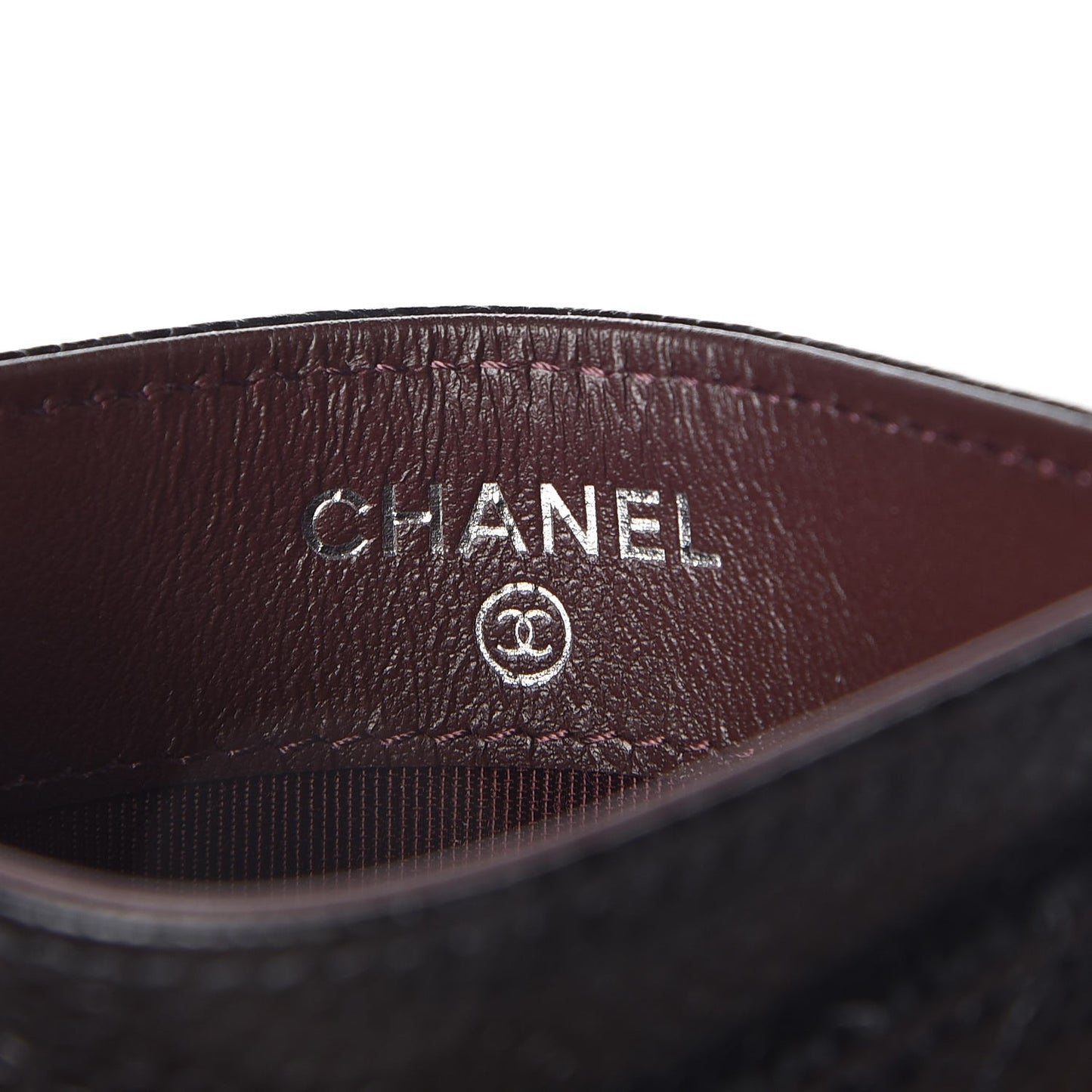 Caviar Quilted Card Holder Black