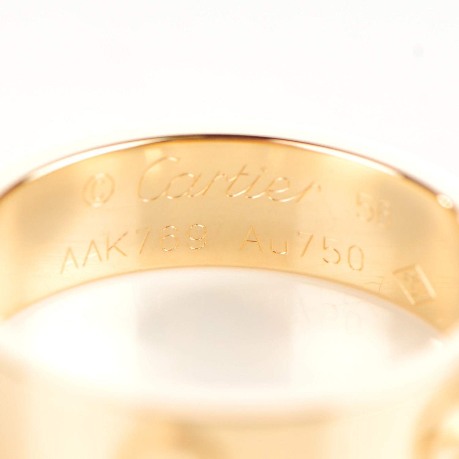 Cartier 18K Yellow Gold 5.5mm LOVE Ring 56 7.5 3 of 5