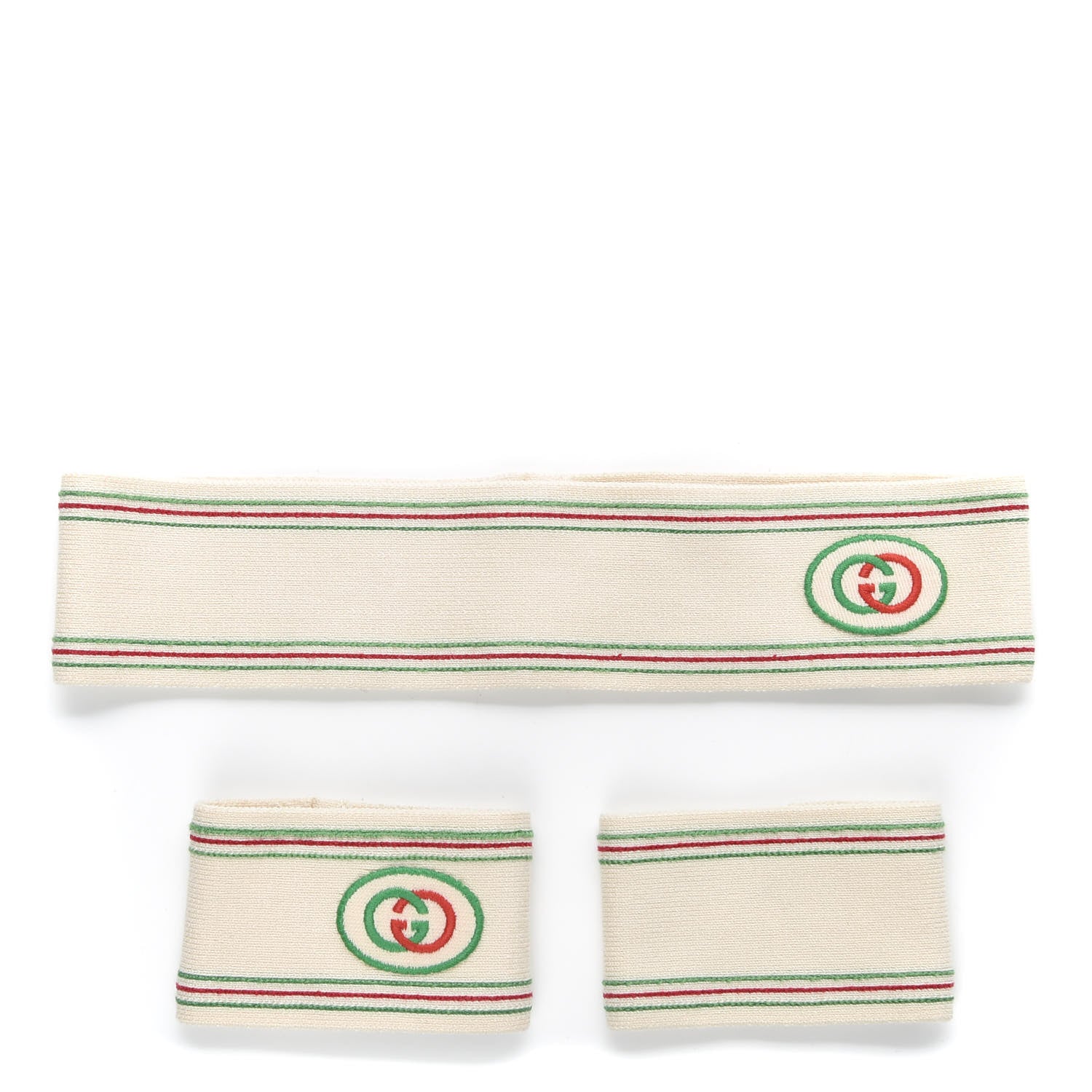 Gucci Cotton Elastic Interlocking G Headband and Wrist Set M Multicolor 1 of 5