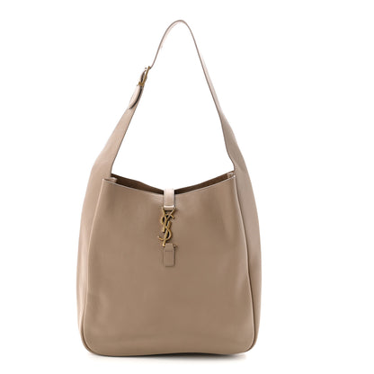 Saint Laurent Supple Calfskin Large Le 5 A 7 Soft Hobo Dusty Grey 1 of 11