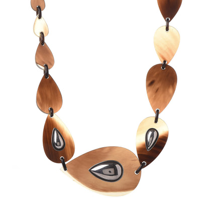 Hermes Sterling Silver Buffalo Horn Necklace 1 of 4