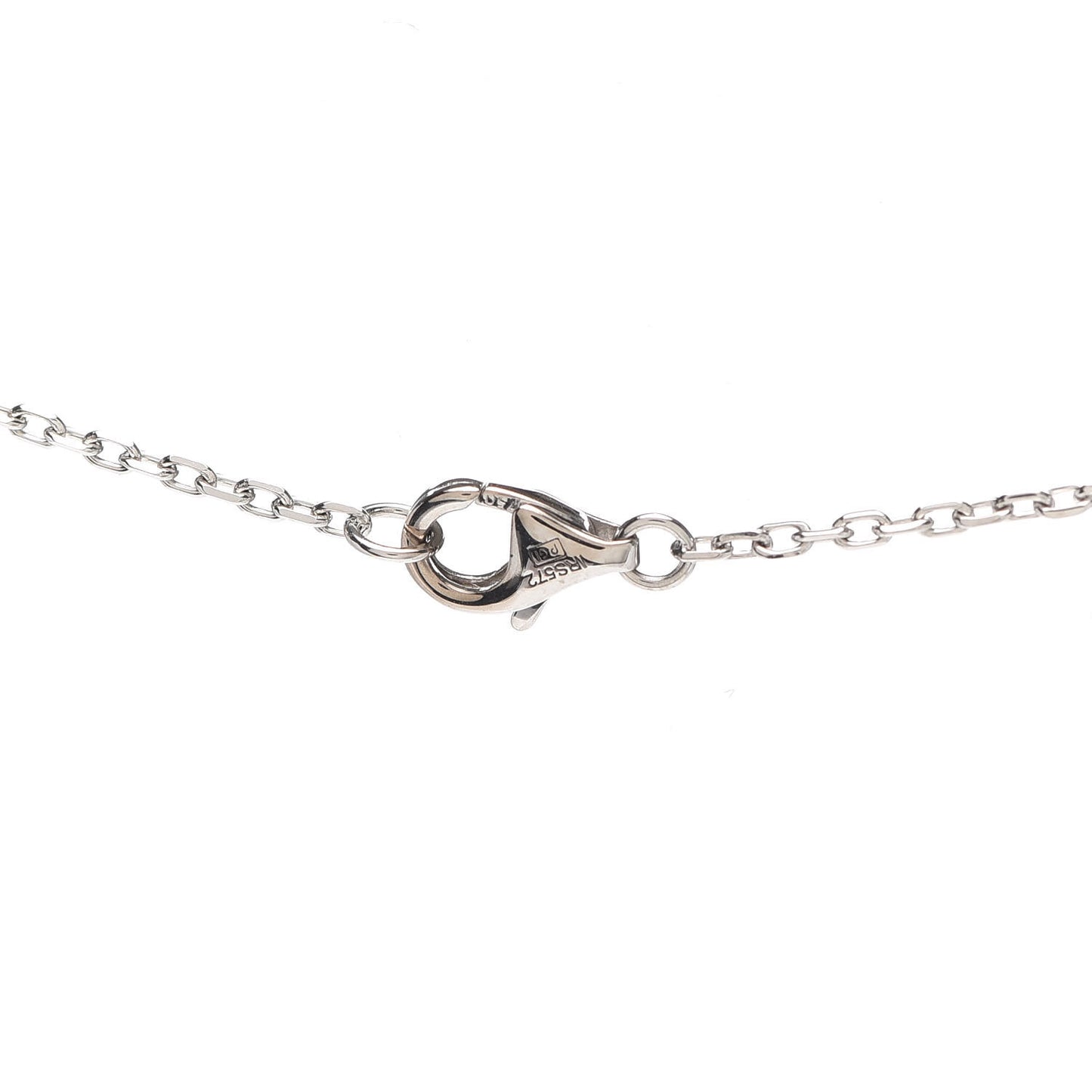 18K White Gold Diamond Interlocking LOVE Paved Necklace