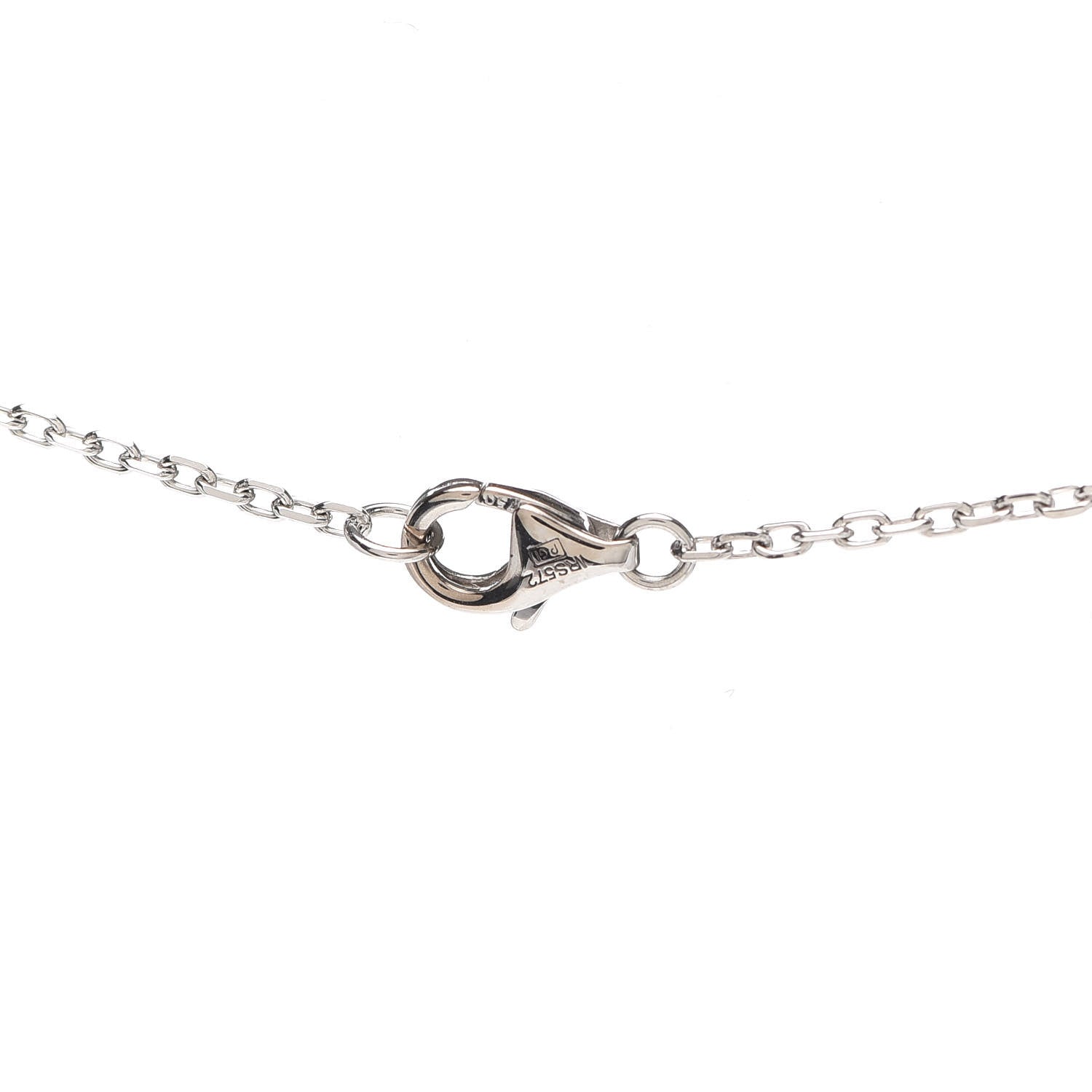 Cartier 18K White Gold Diamond Interlocking LOVE Paved Necklace 4 of 5