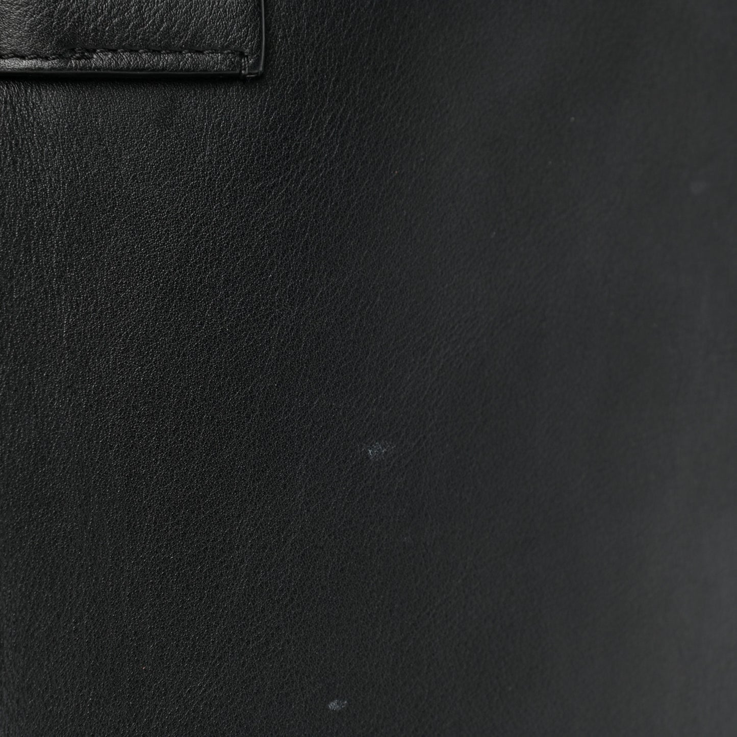 Smooth Calfskin Long Strap Big Bag Bucket Black