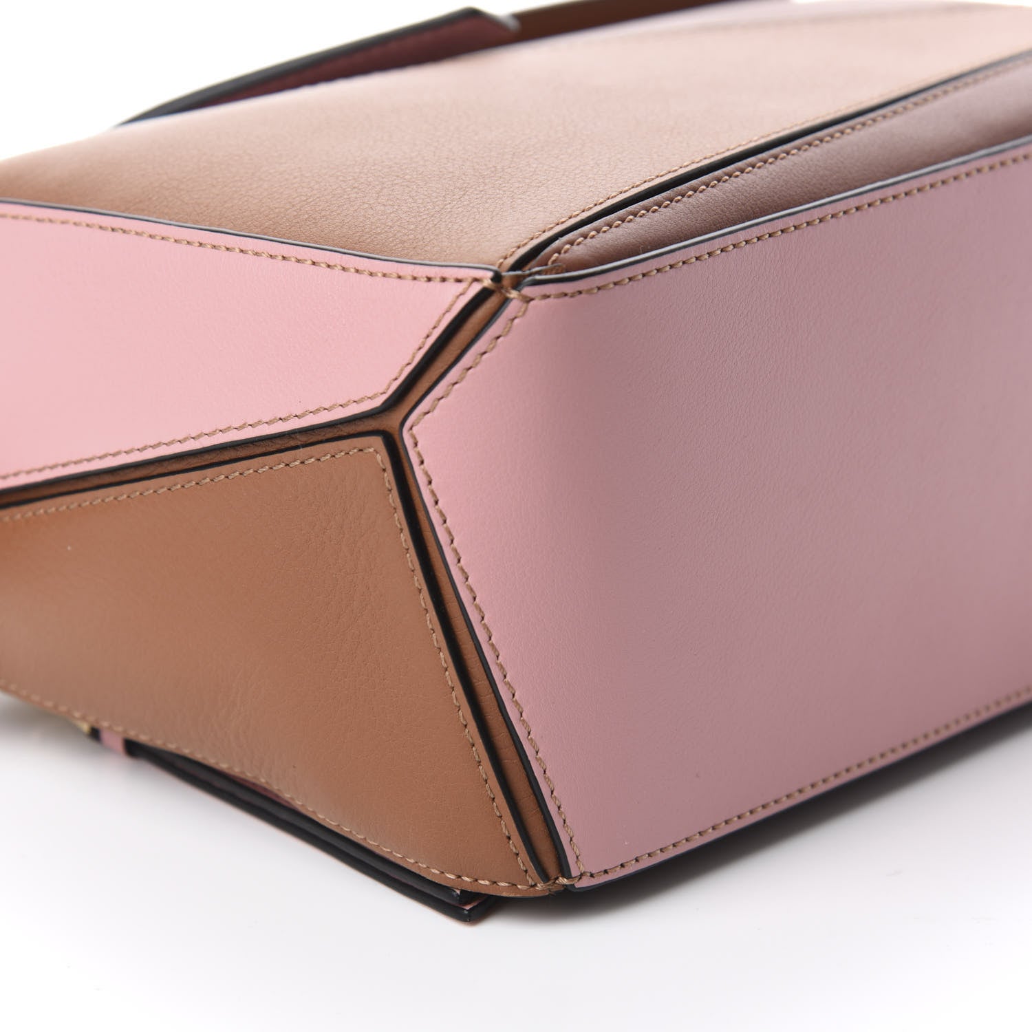 Loewe Calfskin Small Puzzle Bag Tan Medium Pink 6 of 9