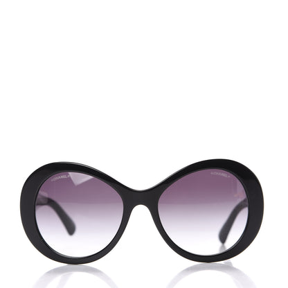 Chanel Oval CC Sunglasses 5372 Black 3 of 7