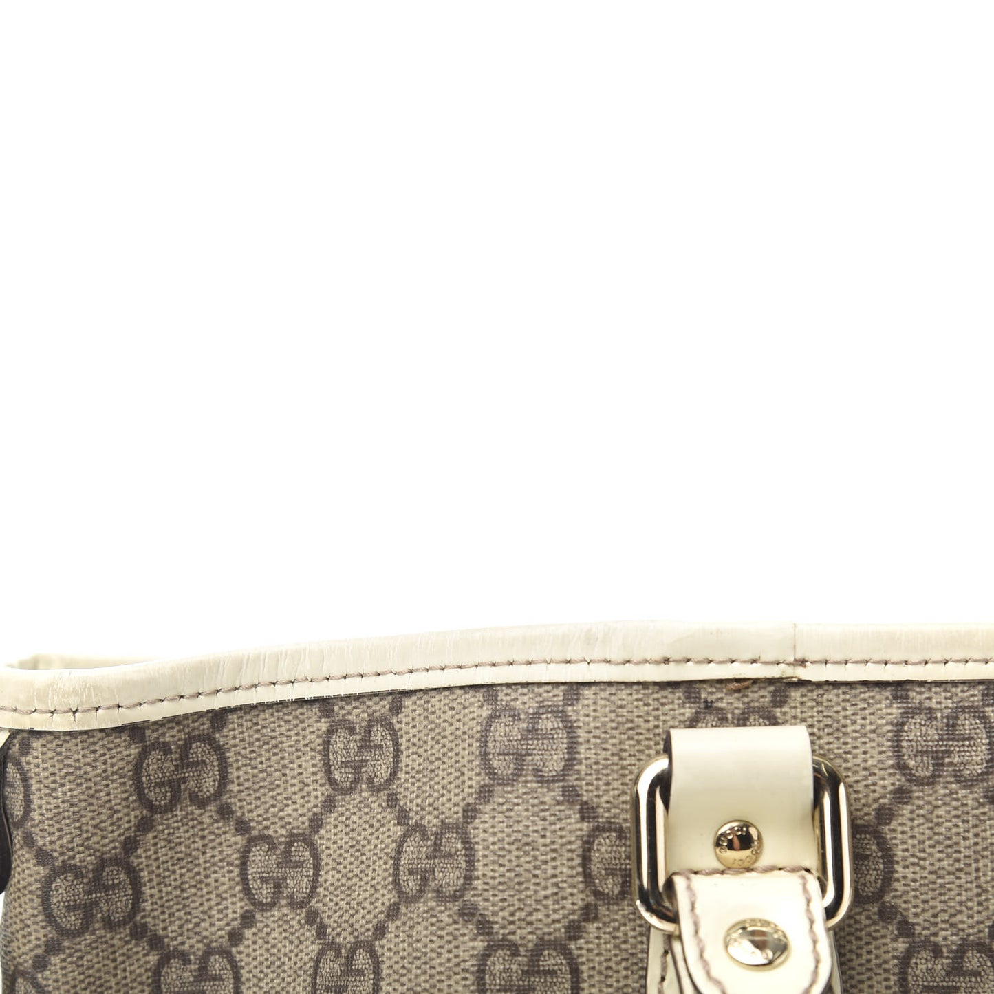 GG Plus Monogram Medium Joy Tote White