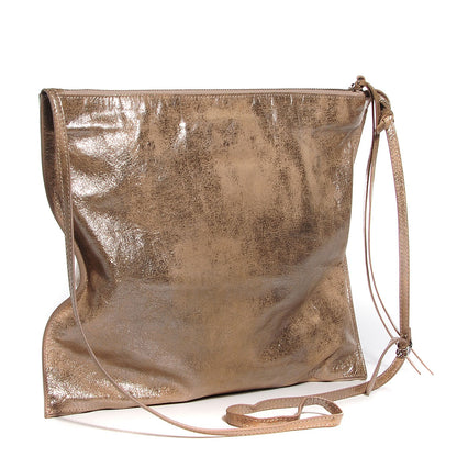 Balenciaga Metallic Calfskin Milkyway Ligne Papier Messenger Beige 3 of 10