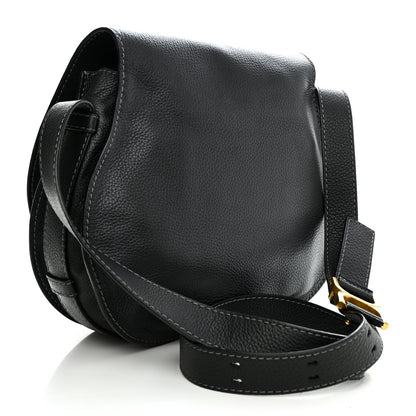 Chloe Calfskin Medium Marcie Round Crossbody Bag Black 3 of 13