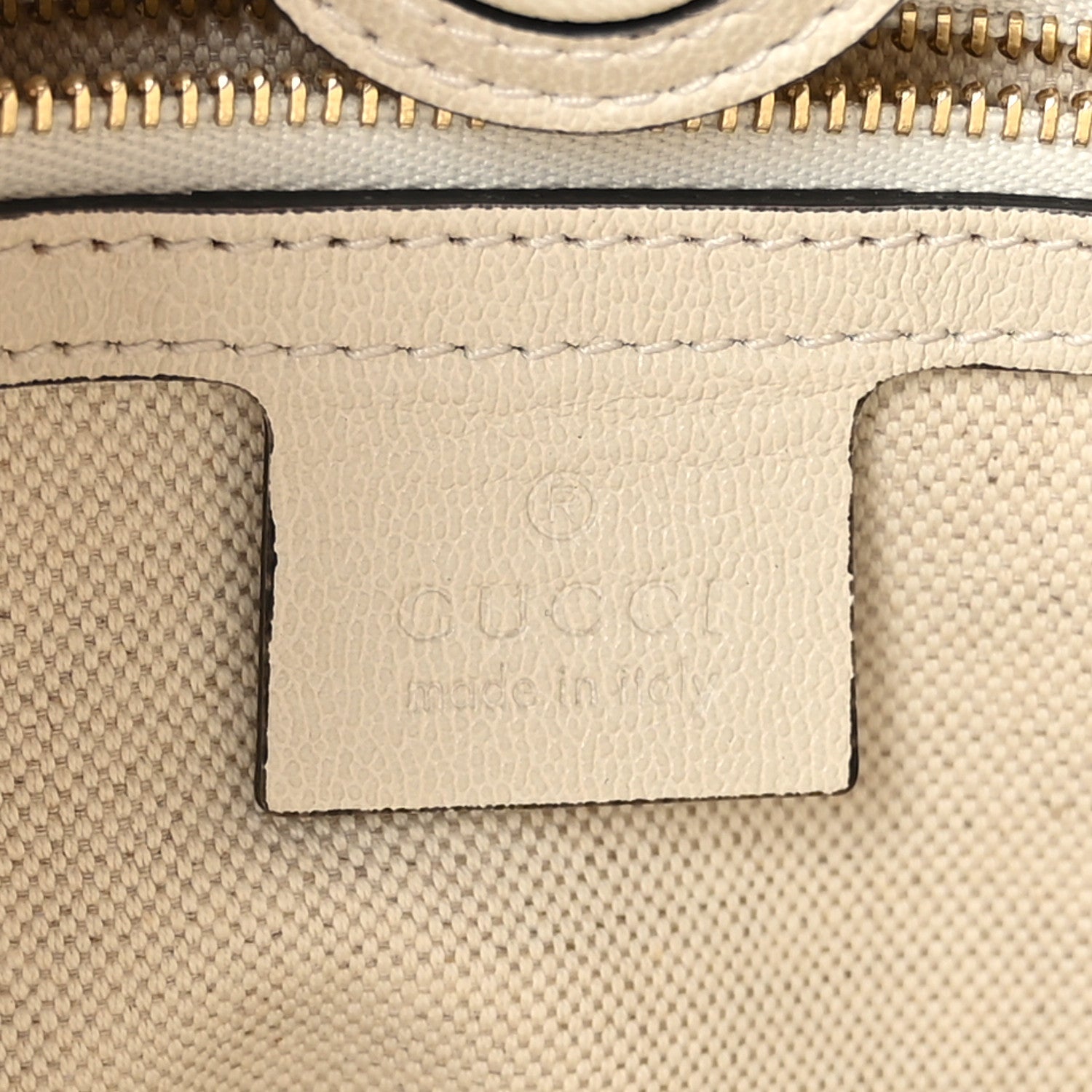 Gucci Monogram Calfskin Medium Horsebit 1955 Tote Bag Beige Mystic White 6 of 9