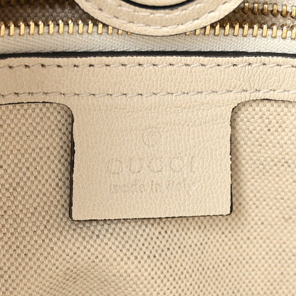 Gucci Monogram Calfskin Medium Horsebit 1955 Tote Bag Beige Mystic White 6 of 9
