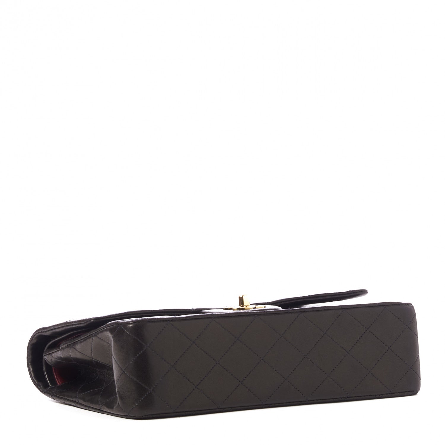 Chanel Lambskin Quilted Medium Double Flap Dark Brown 3 of 9