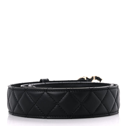 Chanel Calfskin Quilted CC Chain Belt 85 Black 2 of 7