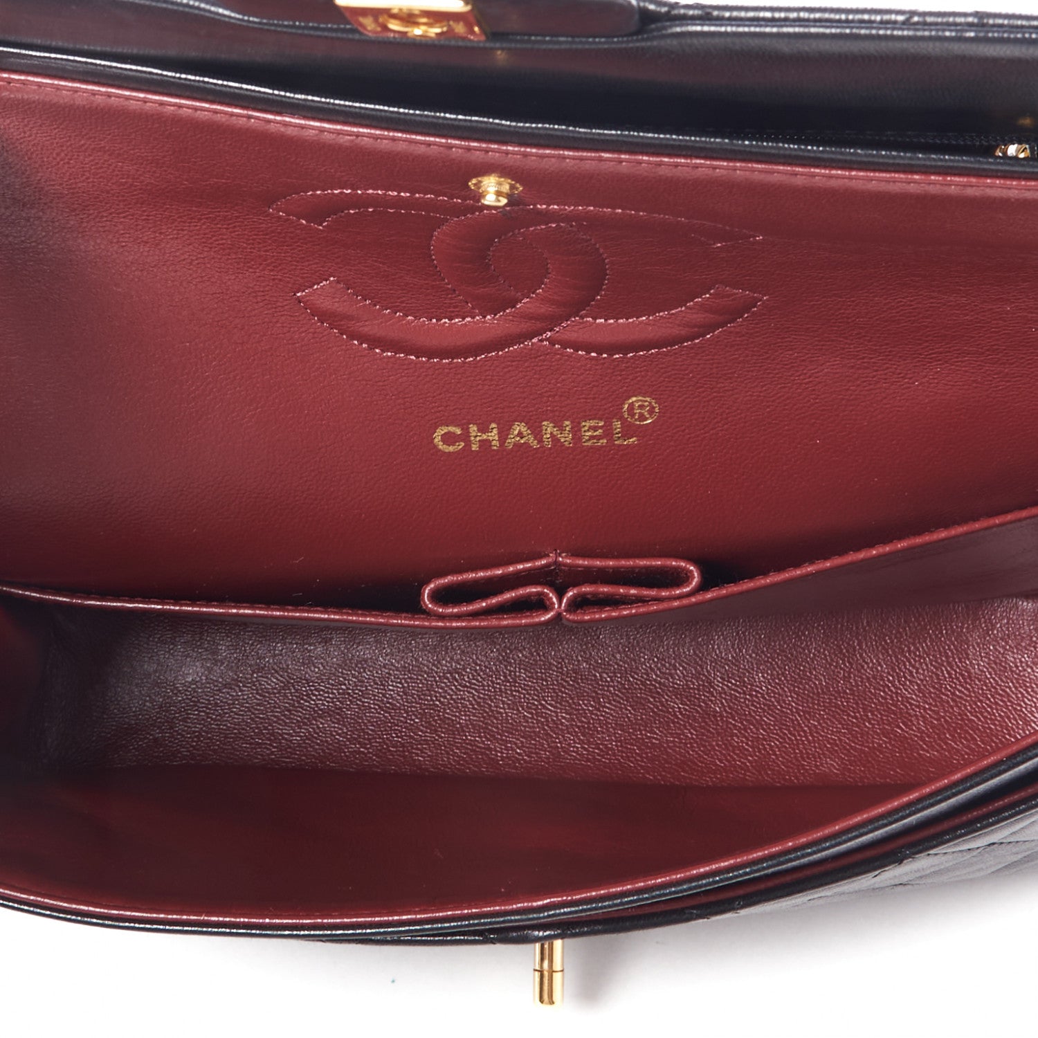 Chanel Lambskin Quilted Medium Double Flap Black 6 of 9