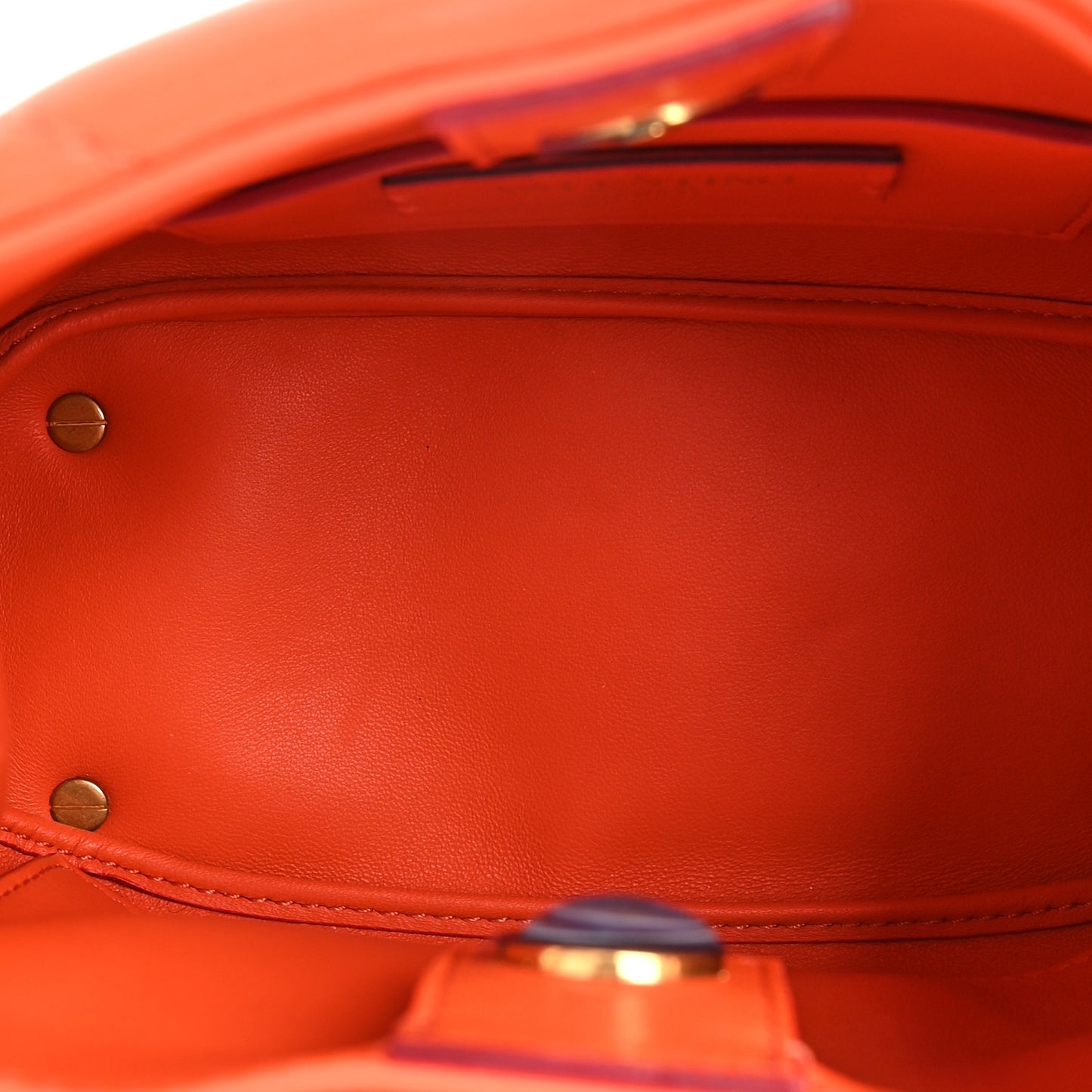 Nappa Small Roman Stud The Handle Bag Orange Zest