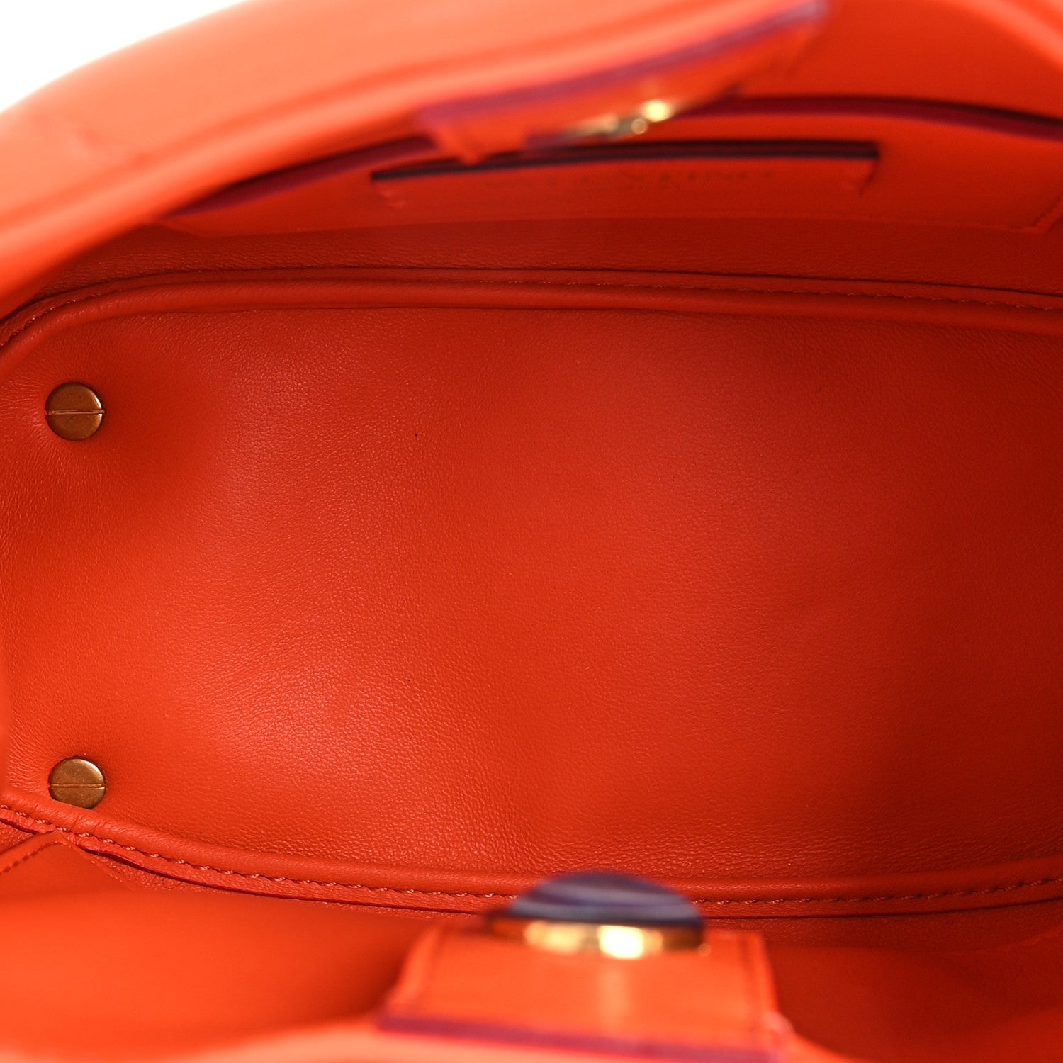 Valentino Garavani Nappa Small Roman Stud The Handle Bag Orange Zest 6 of 9