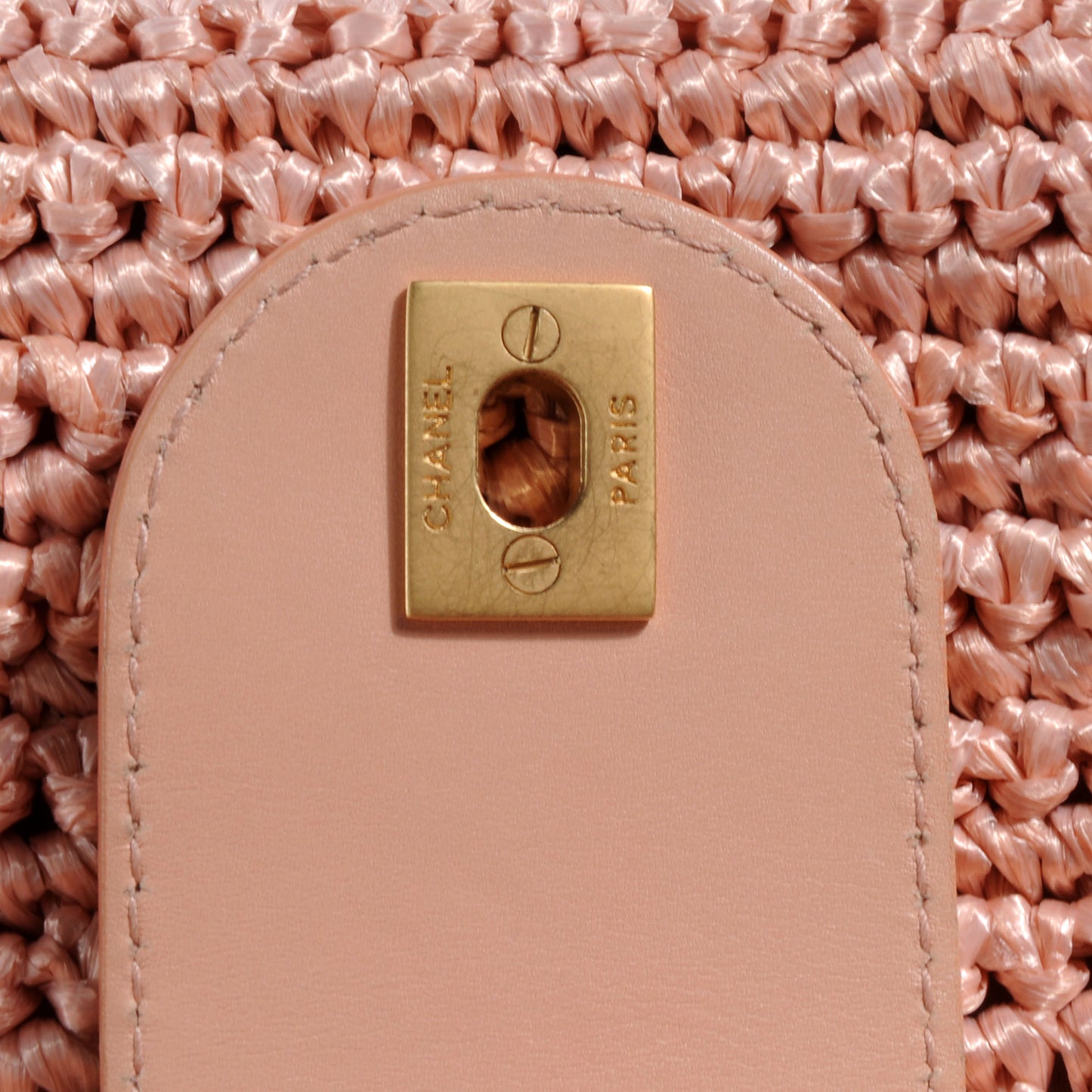 Straw Raffia Tote Pink