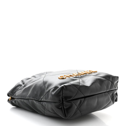 Chanel Shiny Calfskin Quilted Mini Chanel 22 Black 4 of 10
