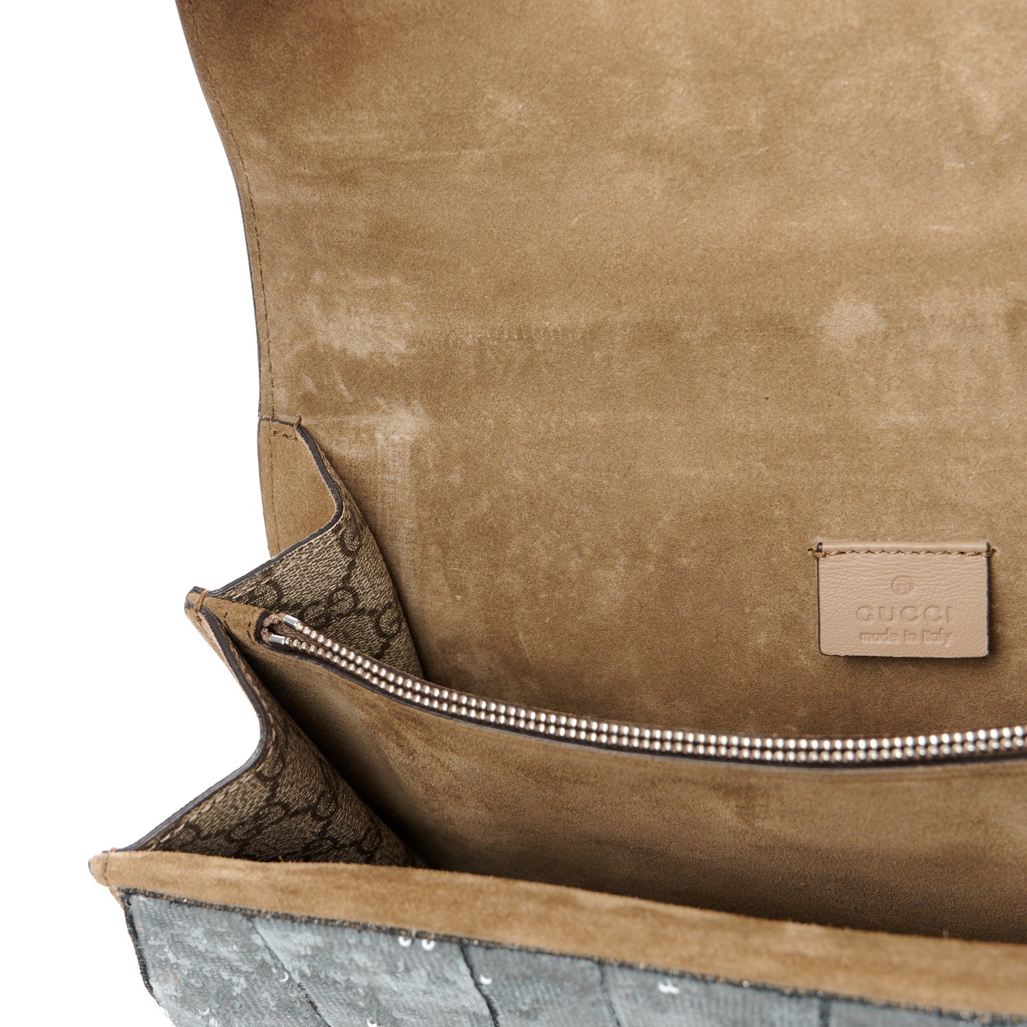 Gucci GG Supreme Monogram Lightning Embroidered Medium Dionysus Shoulder Bag Beige 12 of 12