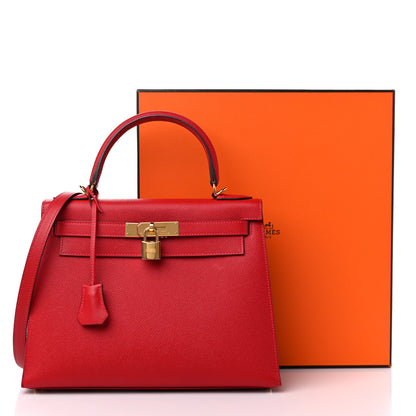 Hermes Epsom Kelly Sellier 28 Rouge Casaque 11 of 11