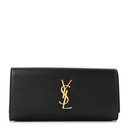 Saint Laurent Grain De Poudre Monogram Cassandre Clutch Black 1 of 8