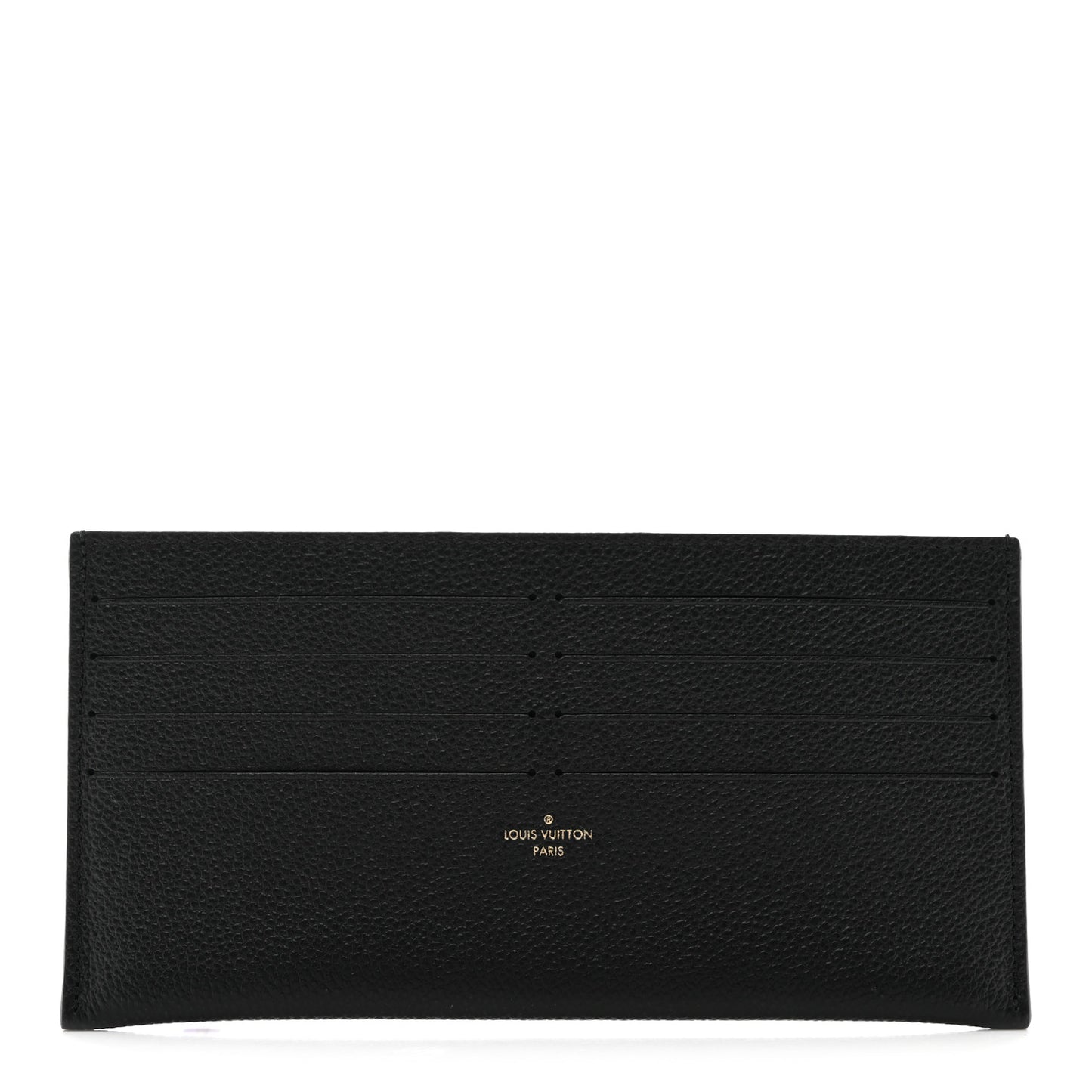 Calfskin Felicie Chain Wallet Card Holder Insert Black