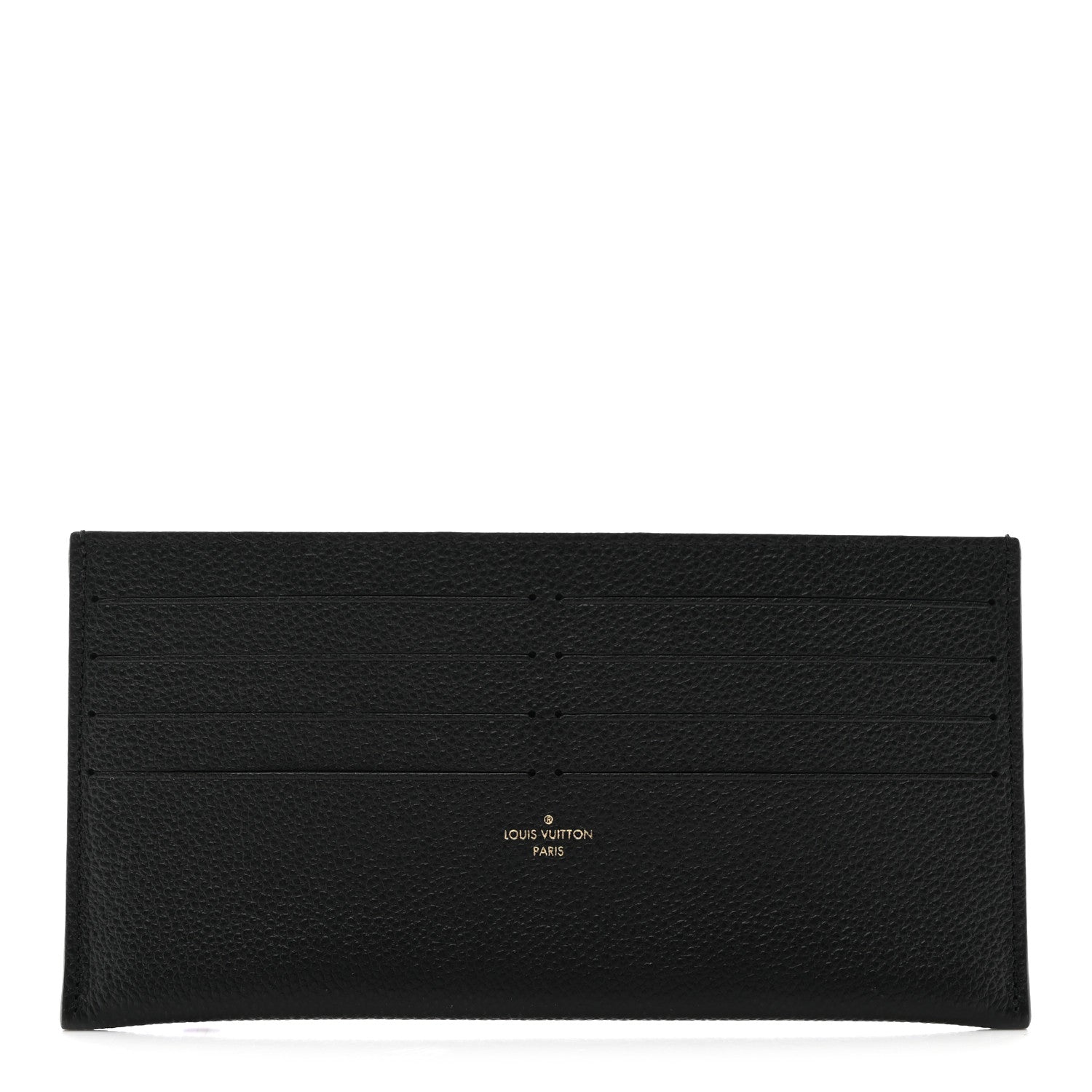 Louis Vuitton Calfskin Felicie Chain Wallet Card Holder Insert Black 1 of 6