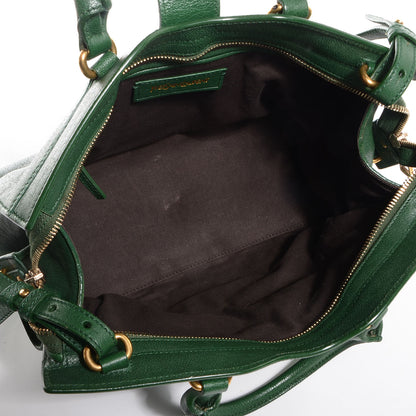 Saint Laurent Sheepskin Mini Cabas ChYc Tartan Green 5 of 9
