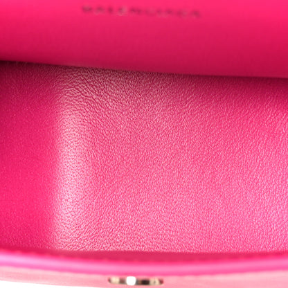 Balenciaga Shiny Box Calfskin Hourglass Top Handle Bag XS Acid Fuchsia 5 of 10