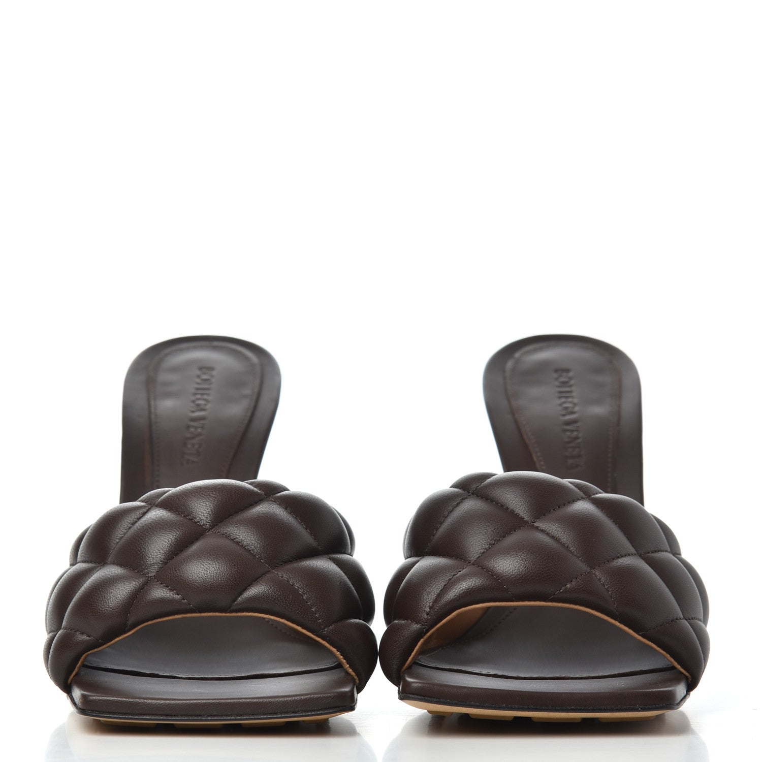 Bottega Veneta Nappa Matelasse Padded Mule Sandals 38 Chocolate 2 of 12