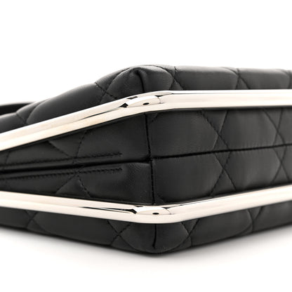 Chanel Quilted Lambskin Metal Bar Clutch Bag Black 9 of 11