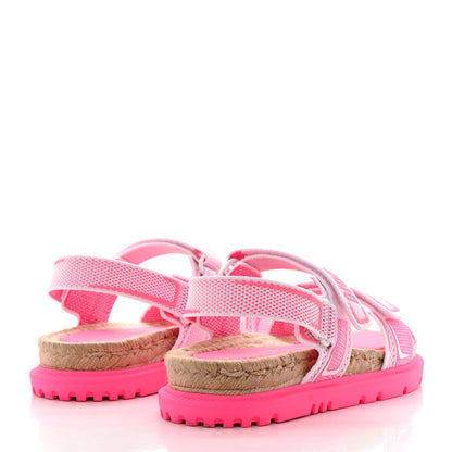 Christian Dior Technical Knit Jute Dioract 10mm Sandals 40.5 White Fuchsia 4 of 11