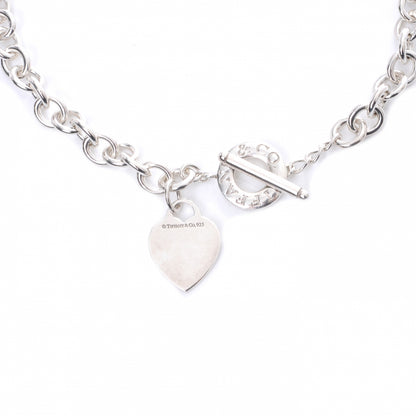 Tiffany Sterling Silver Heart Tag Toggle Necklace 1 of 5